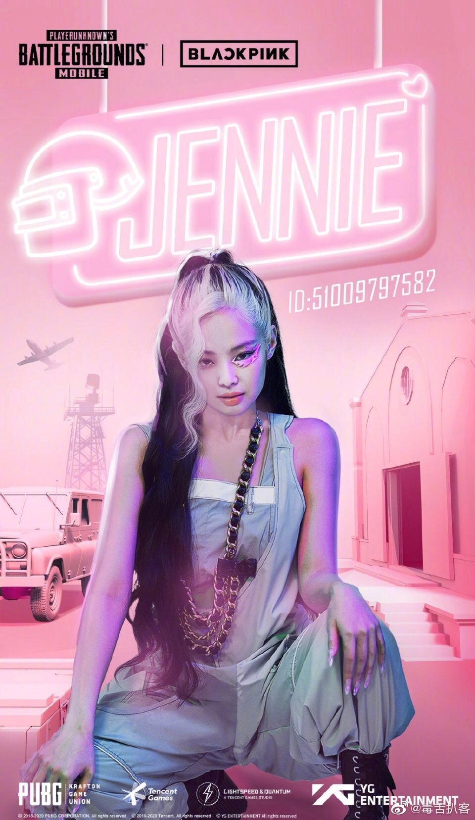 blackpink绝地求生手游代言个人海报,jennie,lisa,jisoo,rose