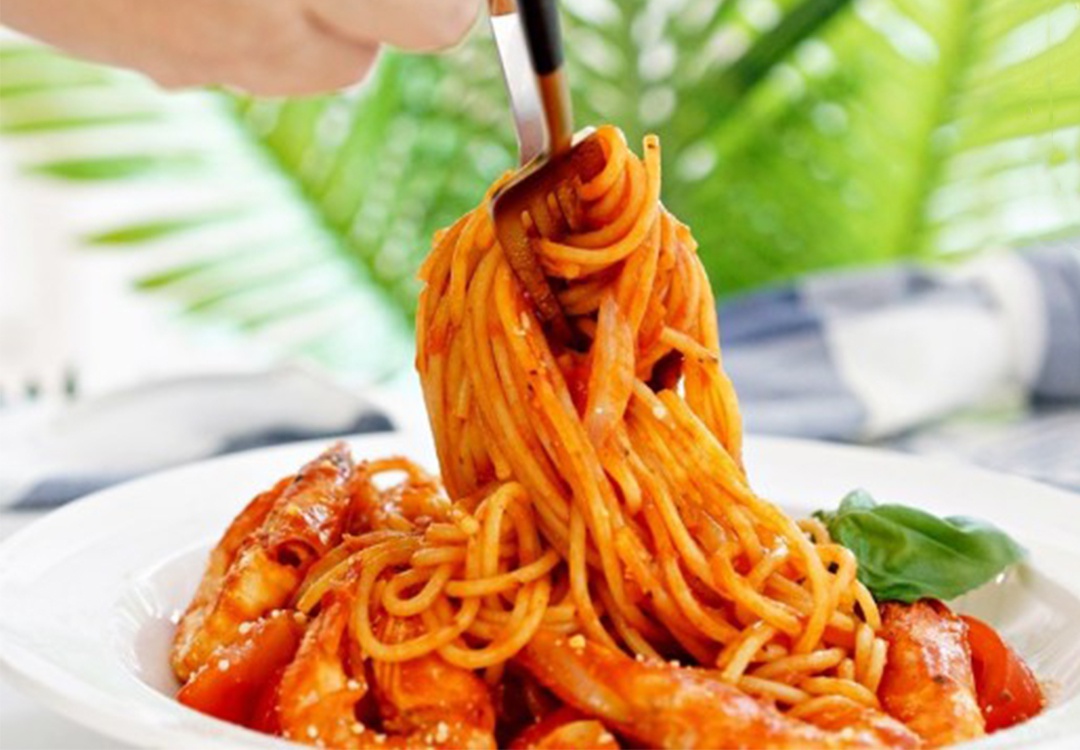 好吃不胖的番茄虾仁意面6015茄汁浓郁巨美味|番茄|西餐|黑胡椒