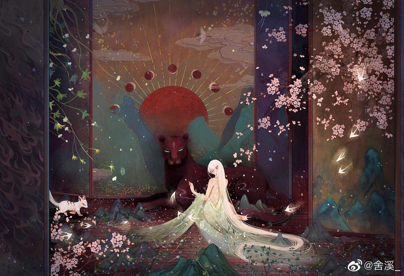 6/ 967中国风插画作者:@舍溪_ 677/ 967