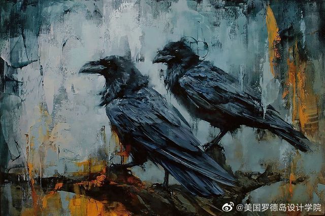 美女艺术家笔下的乌鸦. by: lindsey kustusch