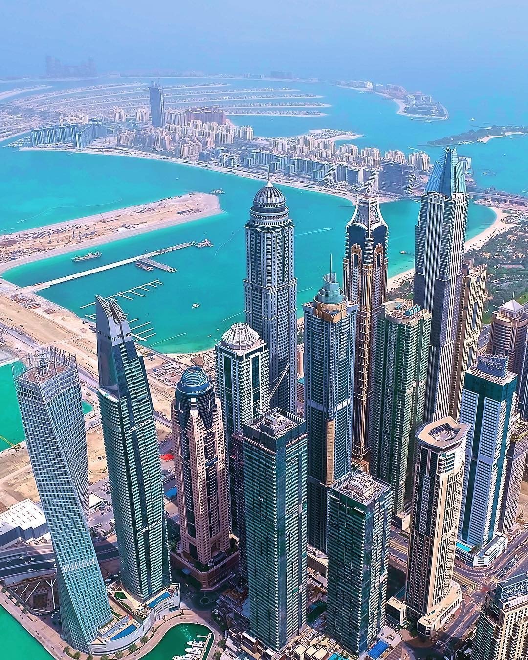 迪拜俯瞰!充满未来感的城市!