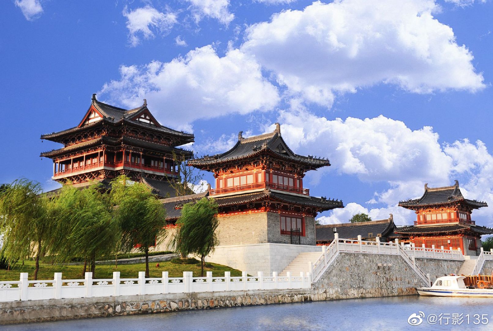 江苏泰州凤城河景区望海楼始建于南宋绍定二年