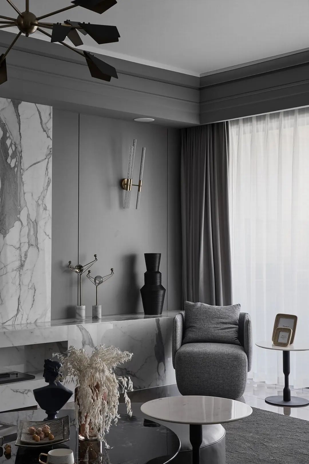 时尚优雅的设计,艺术感满满的家,华丽档次|灰色|时尚|墙面_新浪新闻