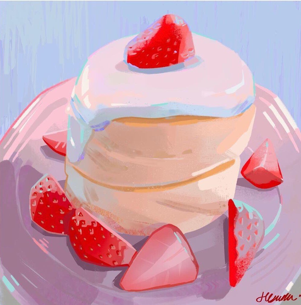 插画师 leepix_x(ins) 糖果配色的美食绘画,色彩太美了!