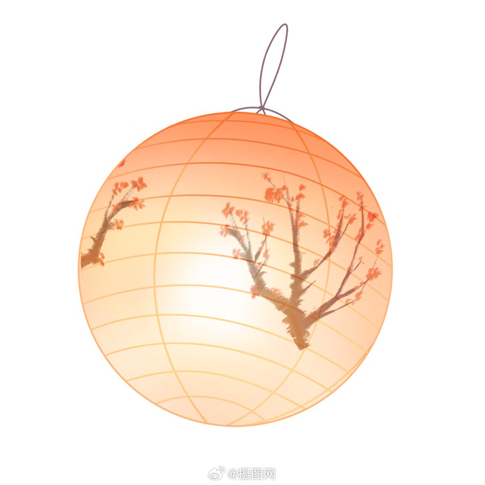 免抠素材中国风灯笼手绘插画龙年元旦设计用得上