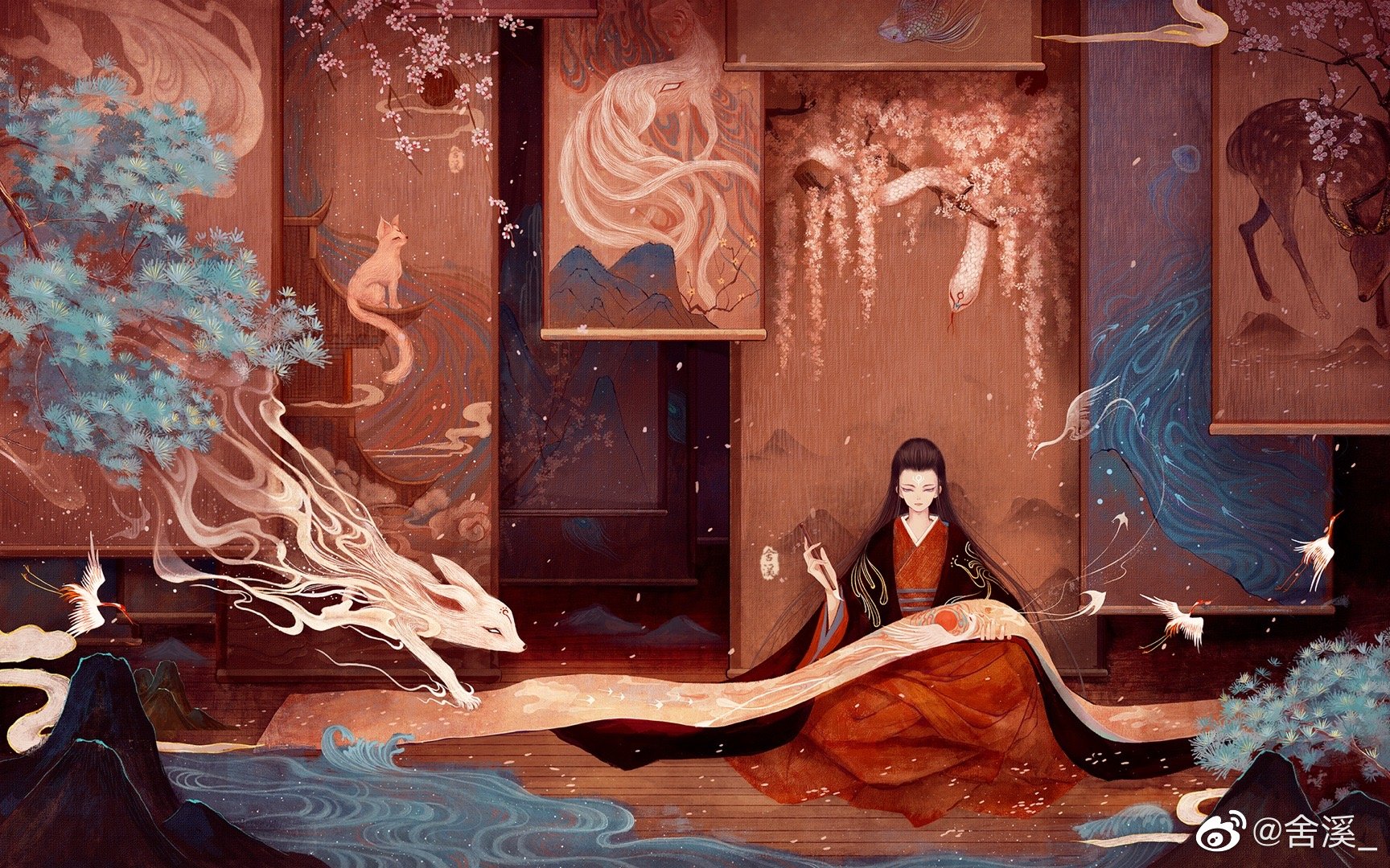 中国风插画作者舍溪