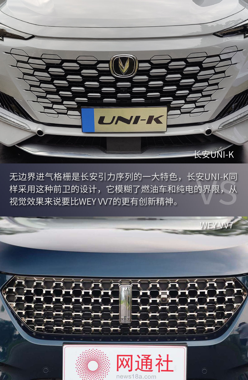 选择困难症犯了 都是年轻化设计 长安uni-k对比wey vv7