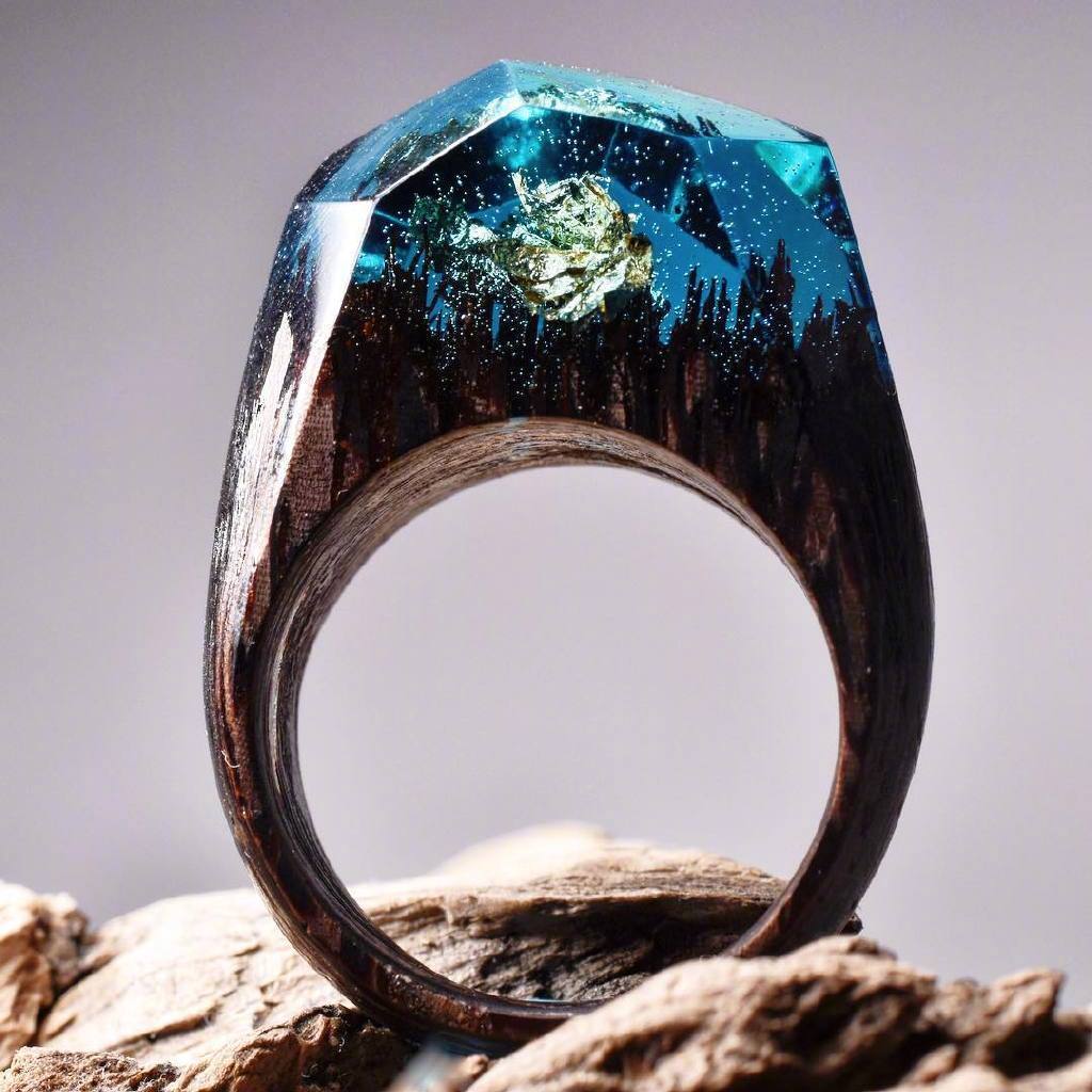 树脂设计制作的创意景观戒指|secret_高清图集_新浪网