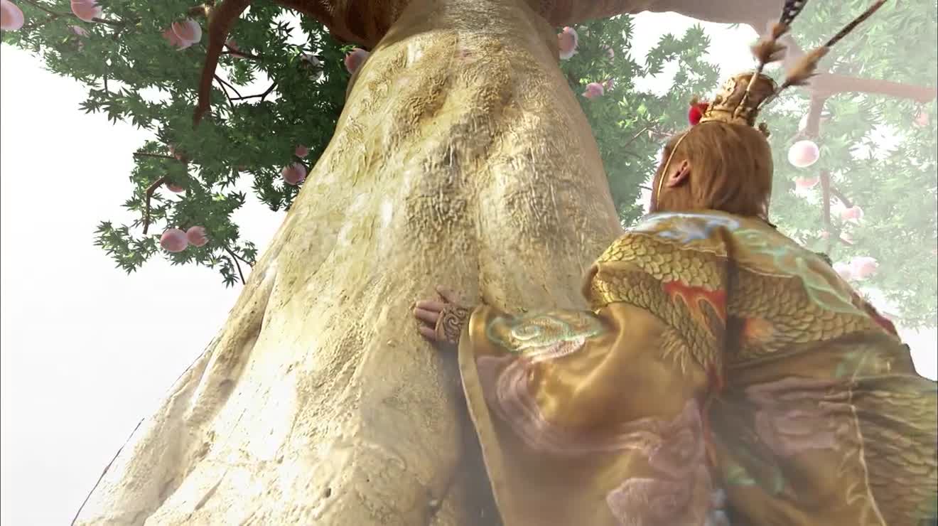 孙悟空也是个吃货进了蟠桃园就走不动道口水淌一地了