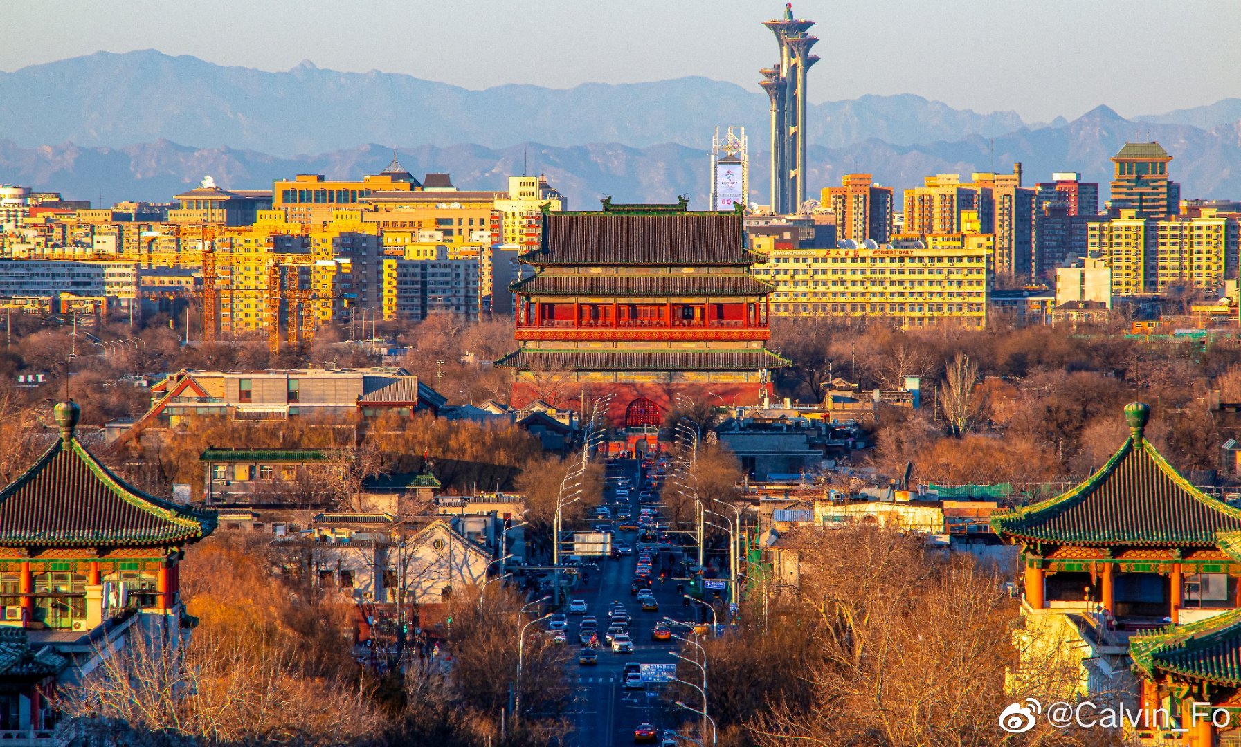 景山公园俯瞰北京 地点:景山公园万春亭 摄影