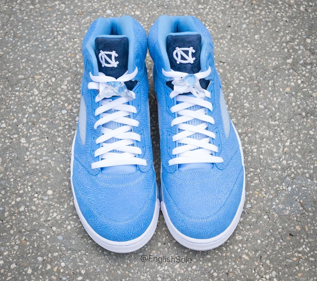 air jordan 5 "unc" pe aj5 北卡大学 球员版 english sole