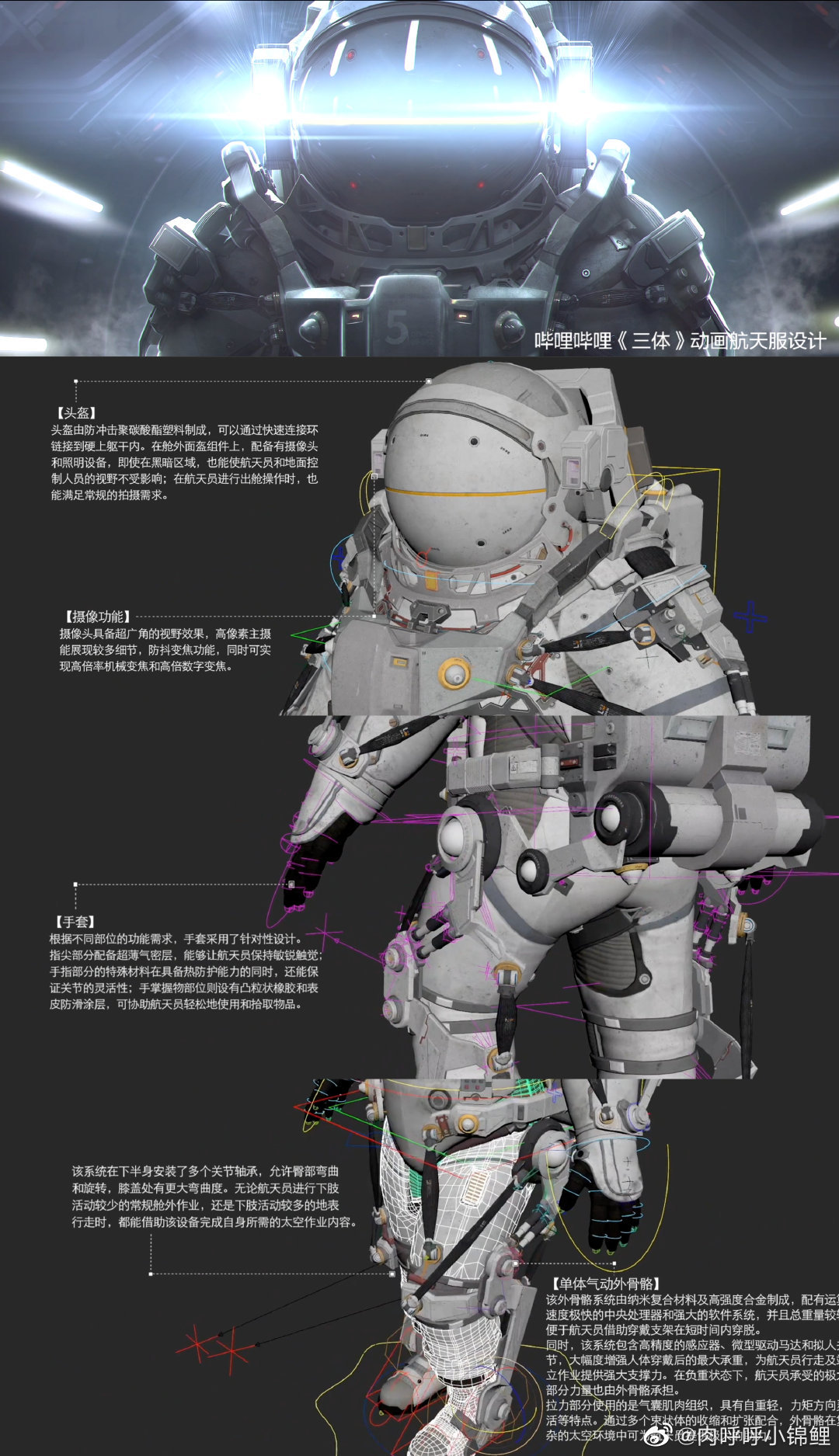 这个动画航天服设计太有科技感了
