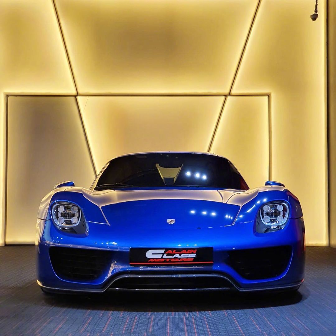 蓝色保时捷918 spyder_高清图集_新浪网
