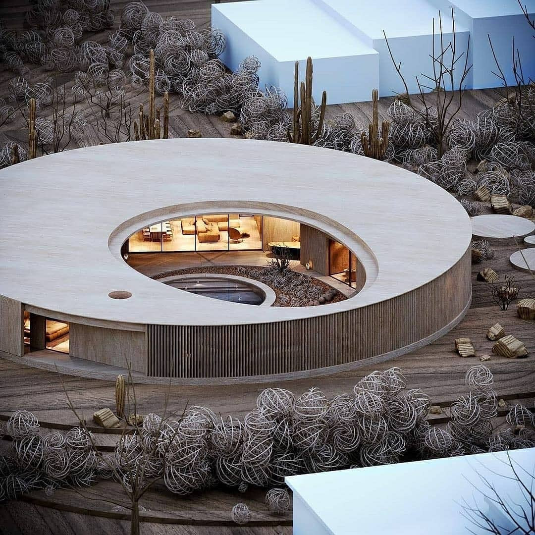 圆形别墅,别有洞天 .