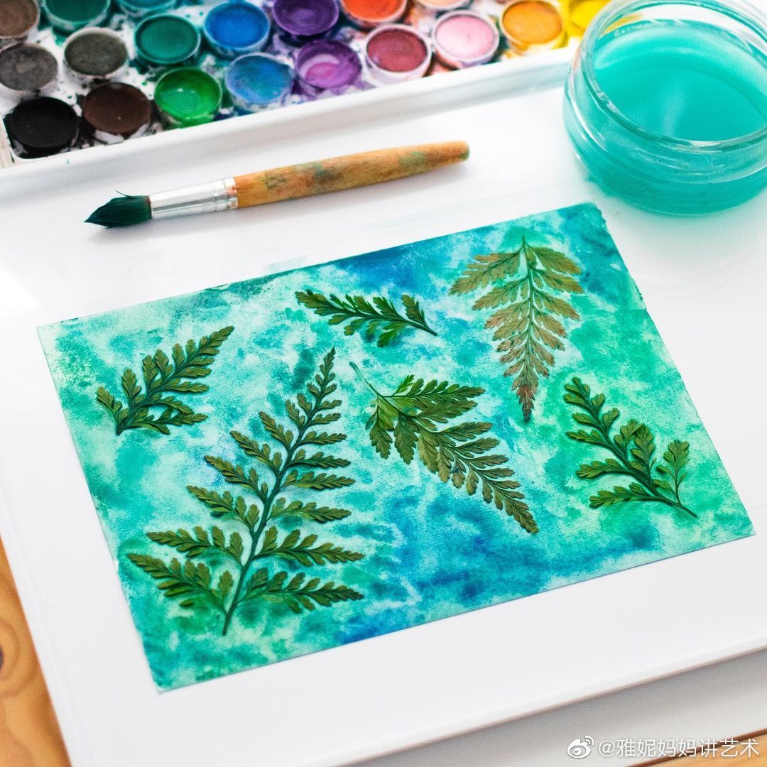 亲子手工系列——植物拓印画