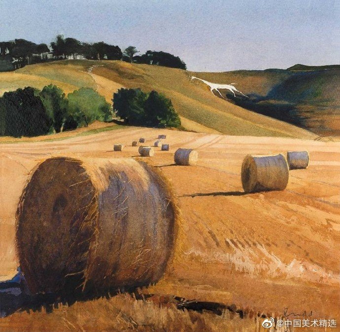 油画中的草垛_高清图集_新浪网