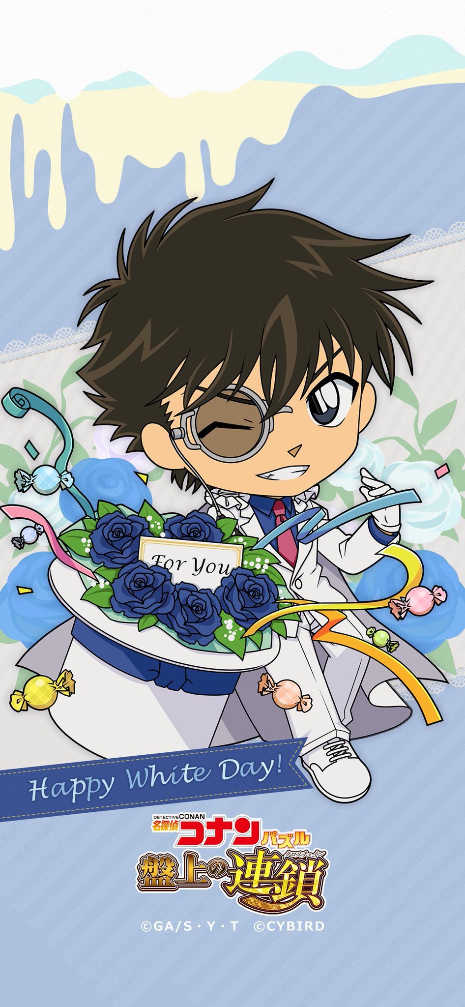 怪盗基德白色情人节头像与壁纸.