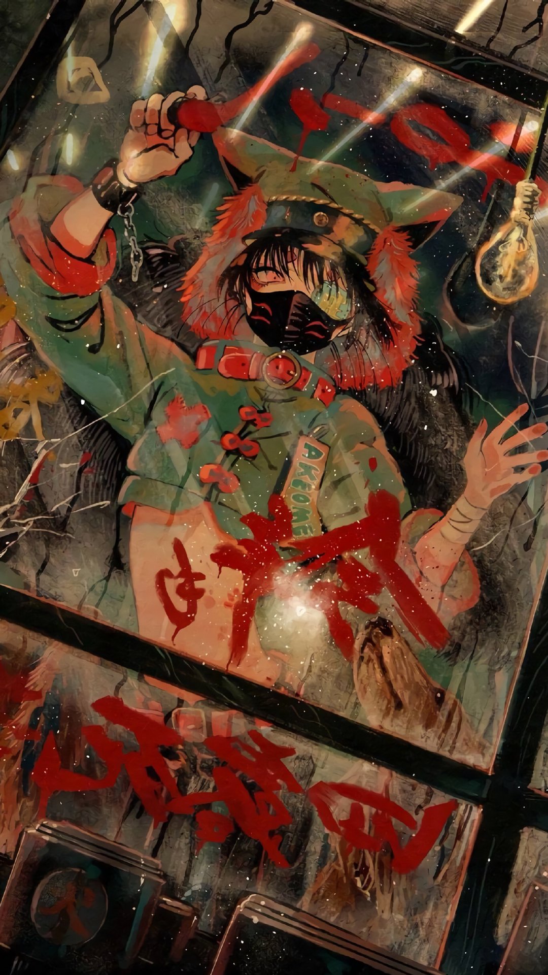 日本插画师 壶也ティアさ 暗色彩的复古日系风人物插画