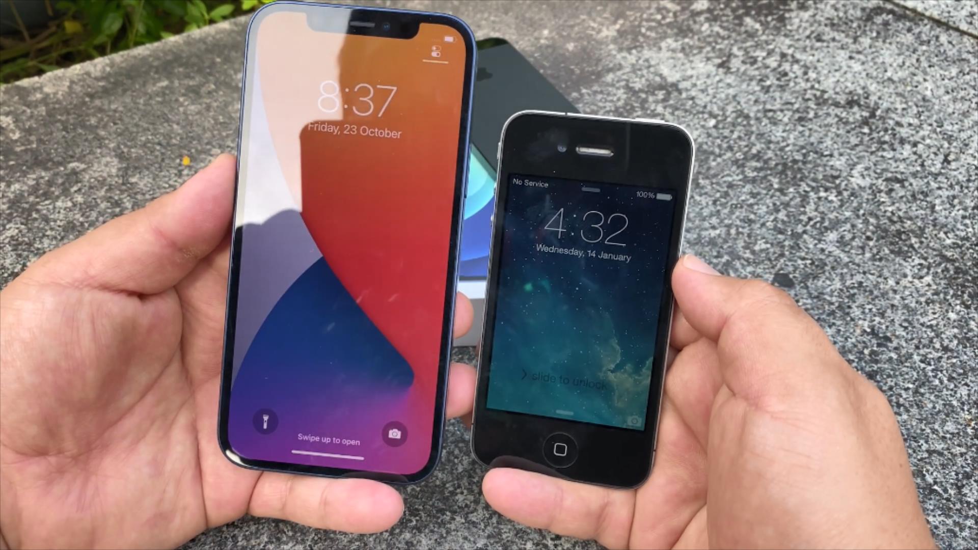 iphone12和iphone4真机深度对比都是扁平化外框谁才是经典