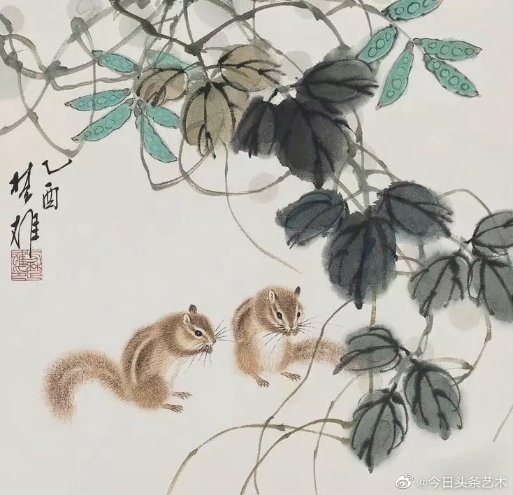 方天雄笔下的松鼠