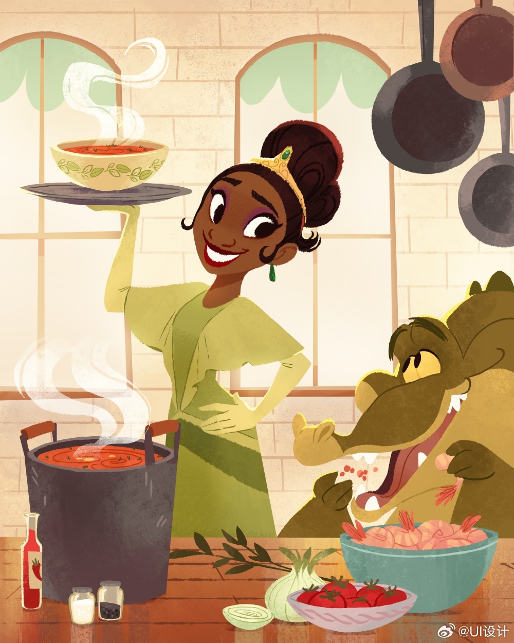 超可爱的美式卡通角色插图