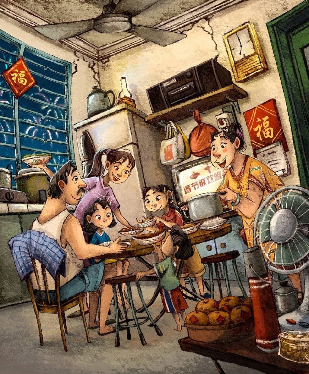 插画师 fanny wen 笔下温馨的生活场景插画