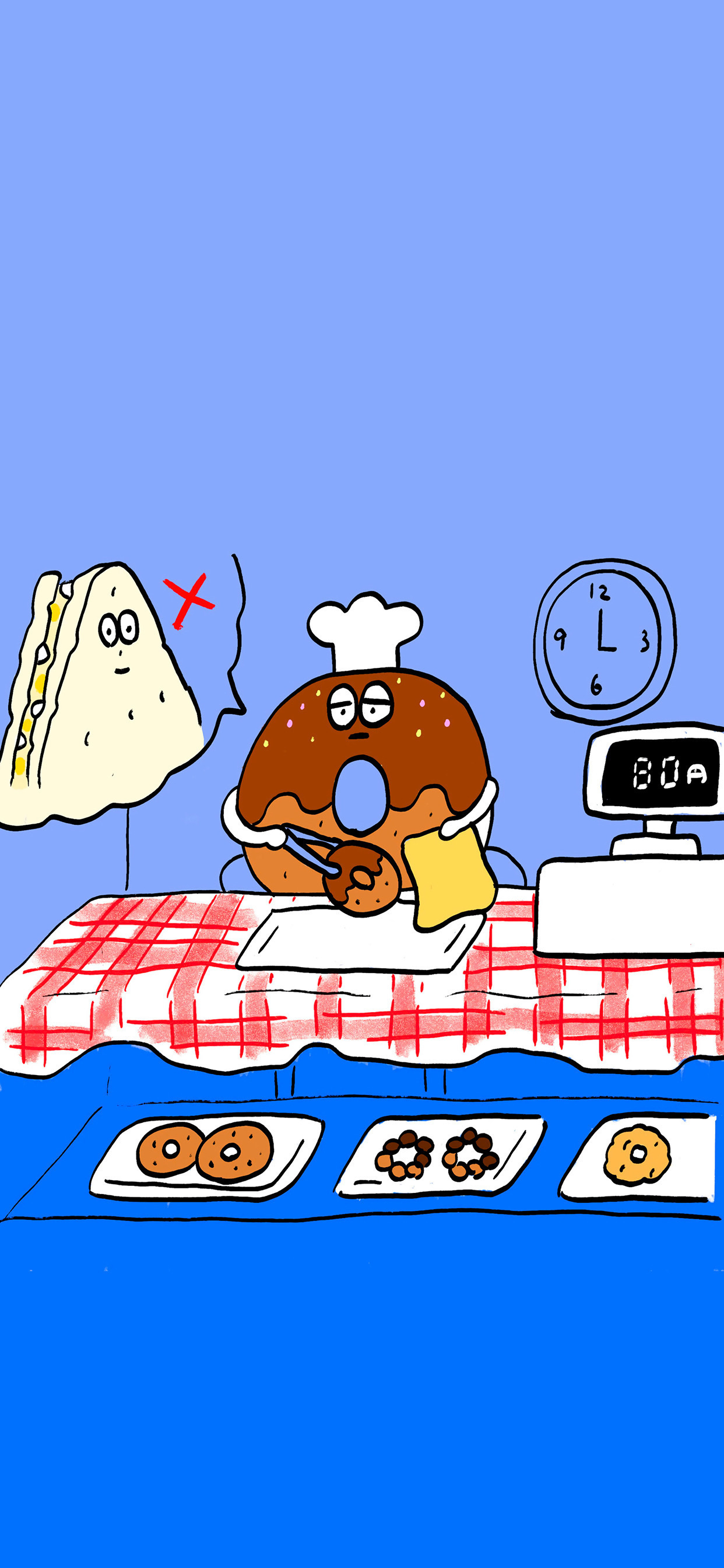 手绘卡通美食手机壁纸——如果食物也长了眼睛_高清图集_新浪网