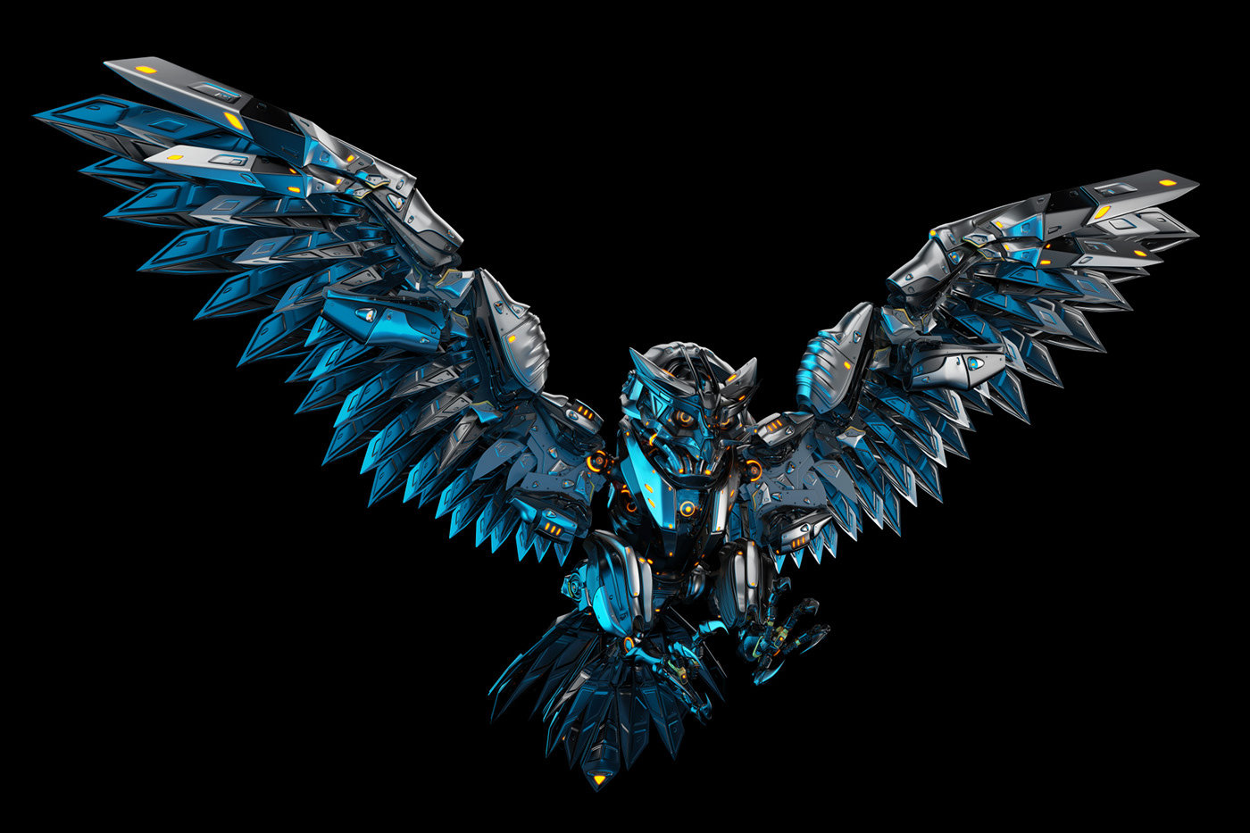 酷炫猫头鹰机器人