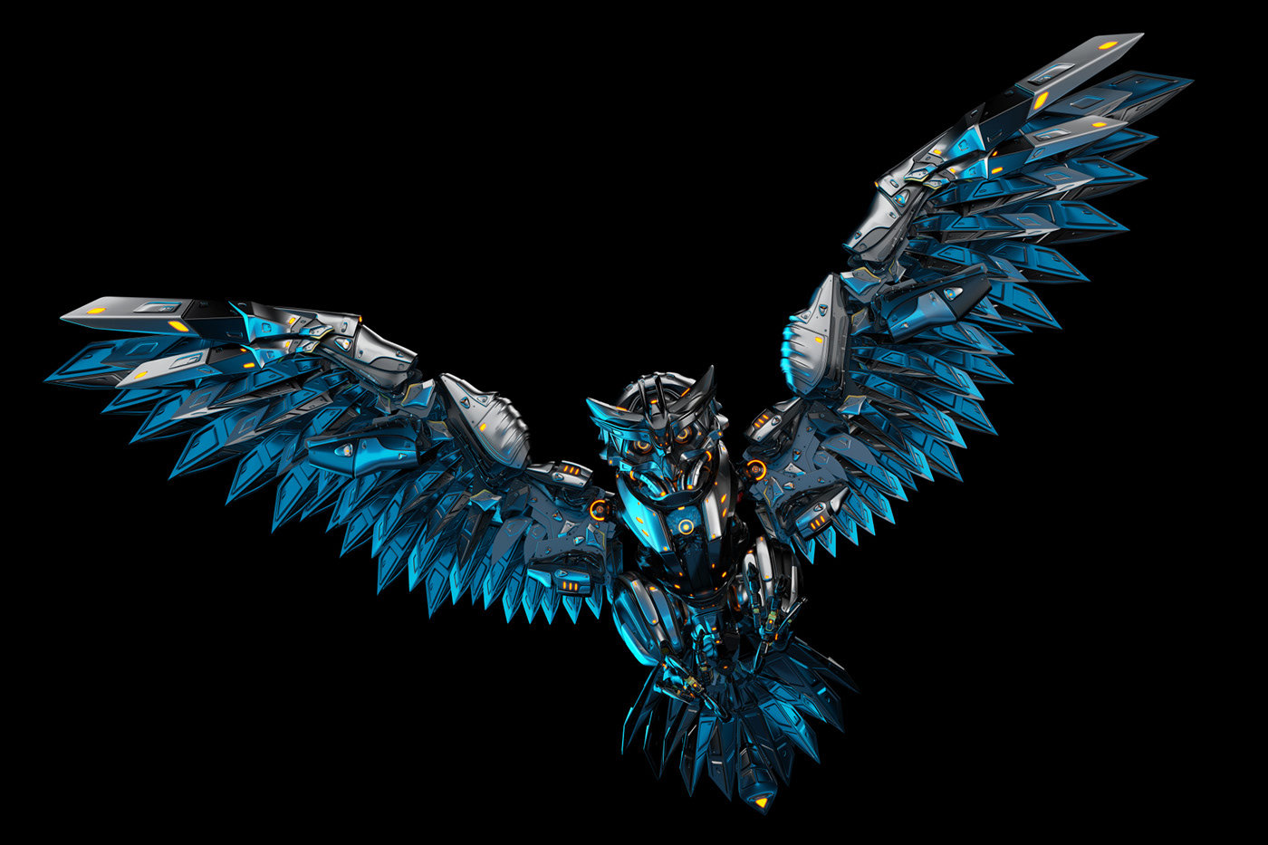 酷炫猫头鹰机器人