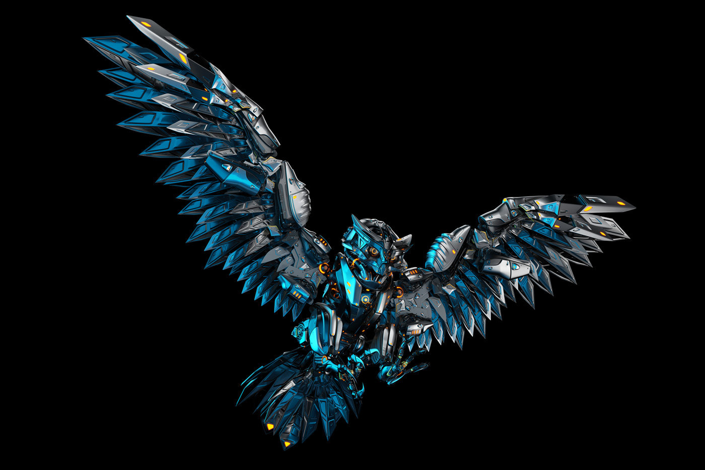 酷炫猫头鹰机器人