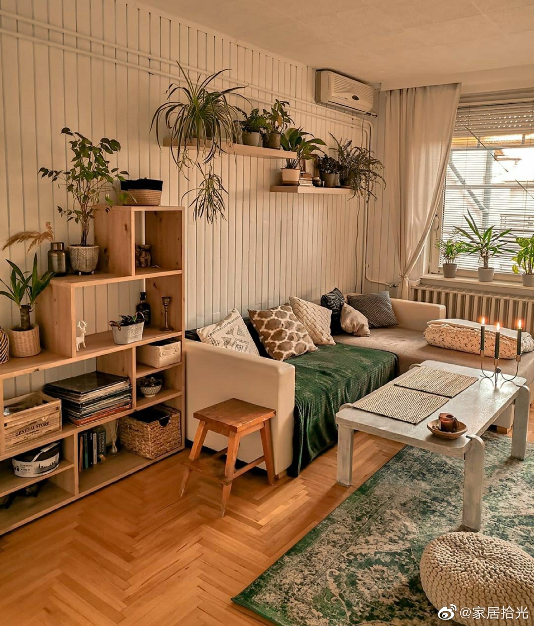 原木＋绿植组成的清新小屋 被阳光眷顾的温暖小屋……