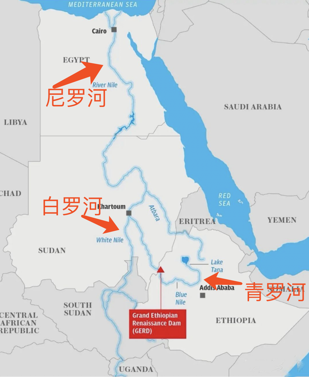 埃塞有一个别称叫作"非洲水塔",事关上亿人口生存的青尼罗河,就发源于