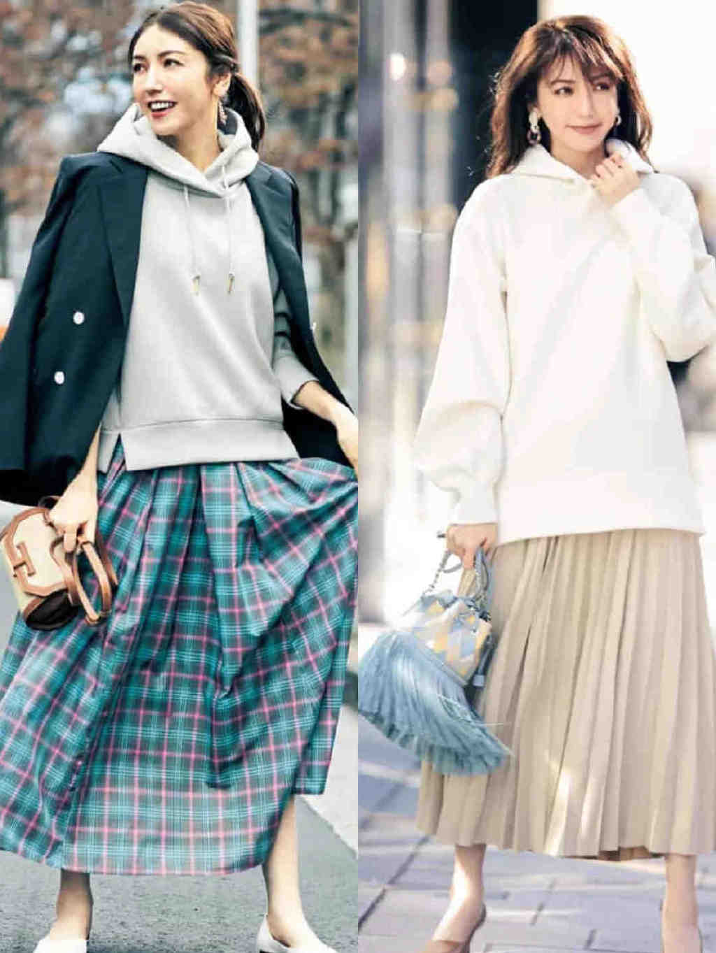 第三,卫衣和裙子的搭配分享