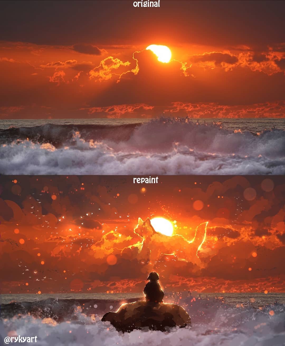 跟着插画师rykyart来一场奇妙的想象之旅吧~rykyart把摄影作品二次创