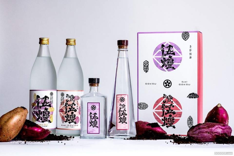 gokou甘薯土豆酒包装艺术字设计