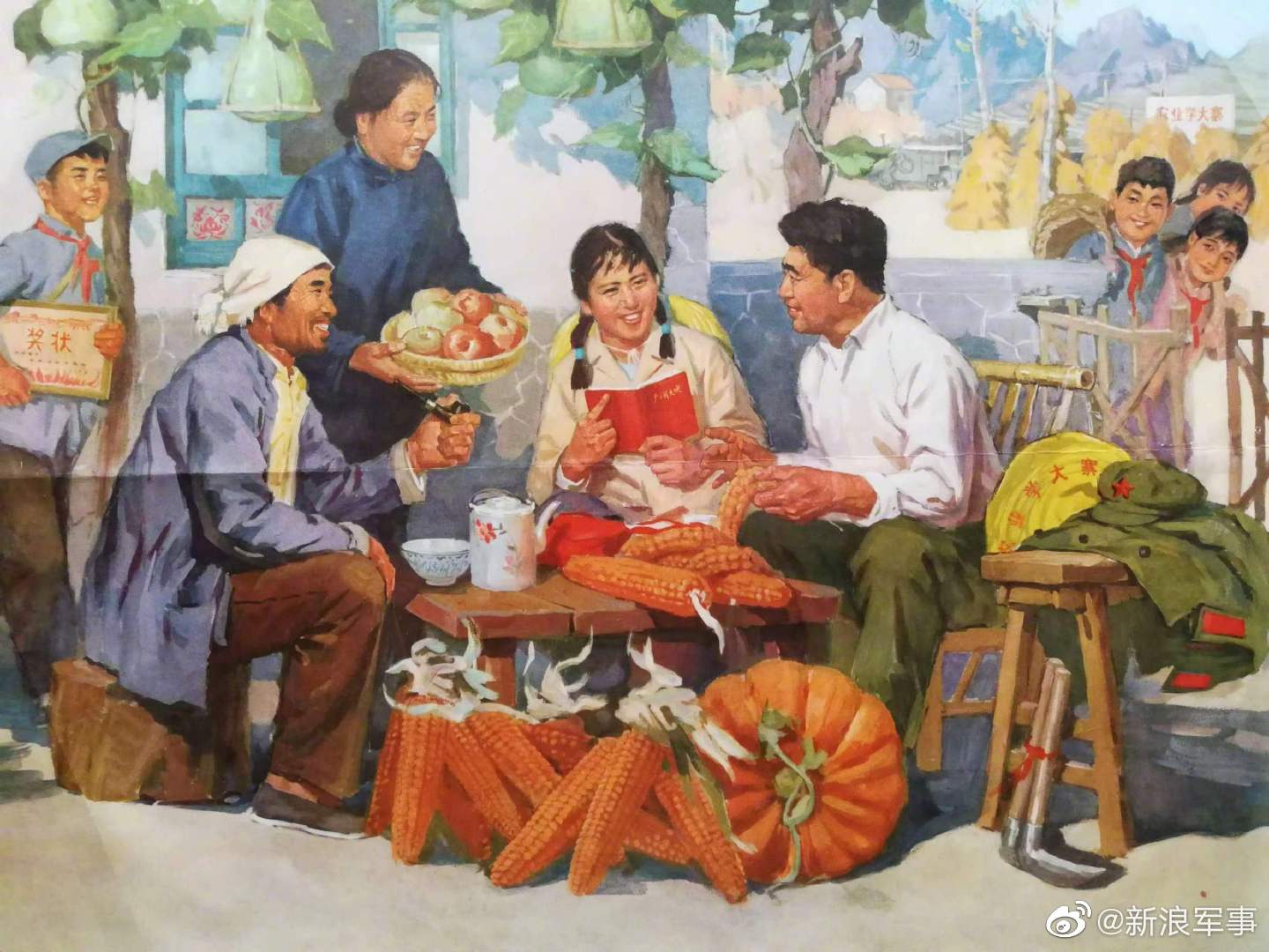 曾经的儿童宣传画:军民鱼水情