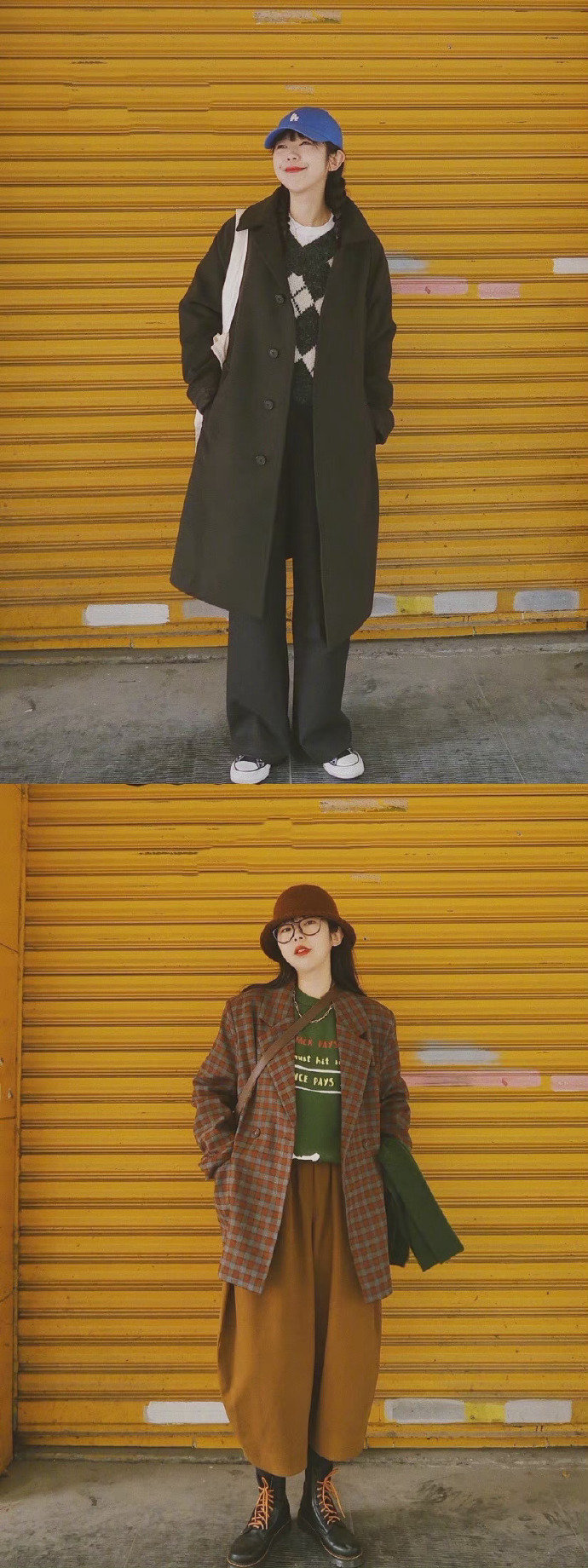 复古风日系古着感穿搭look