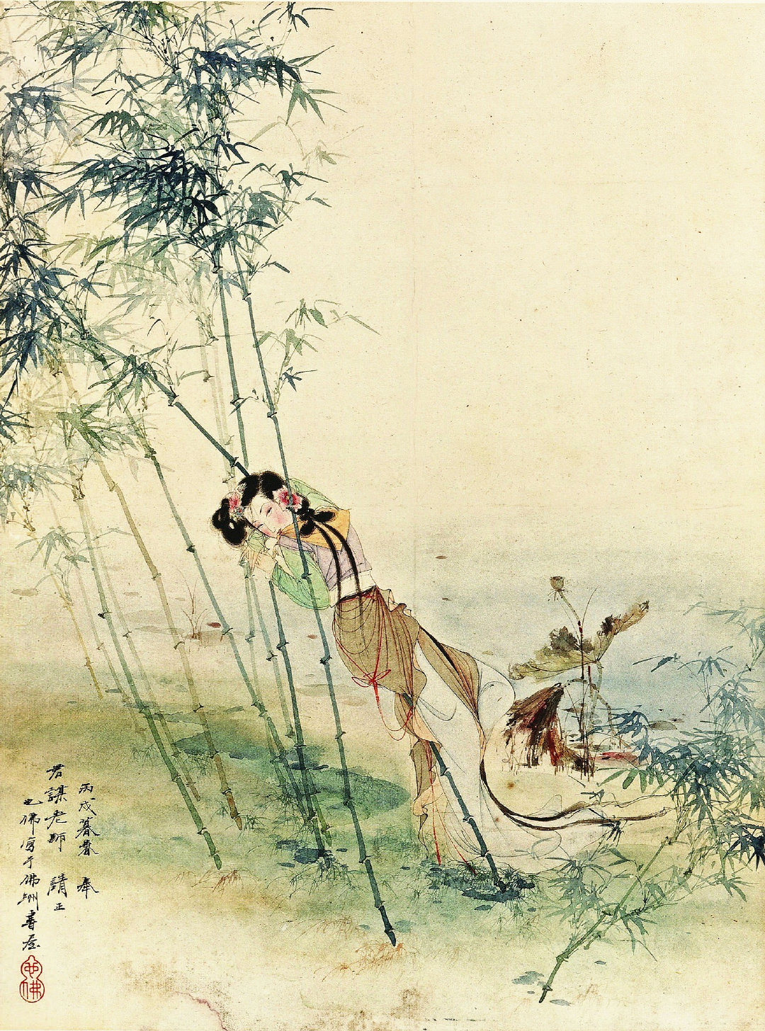 鬼才|胡也佛胡也佛笔下的仕女画以一手"铁线游丝"的绝活独领风骚