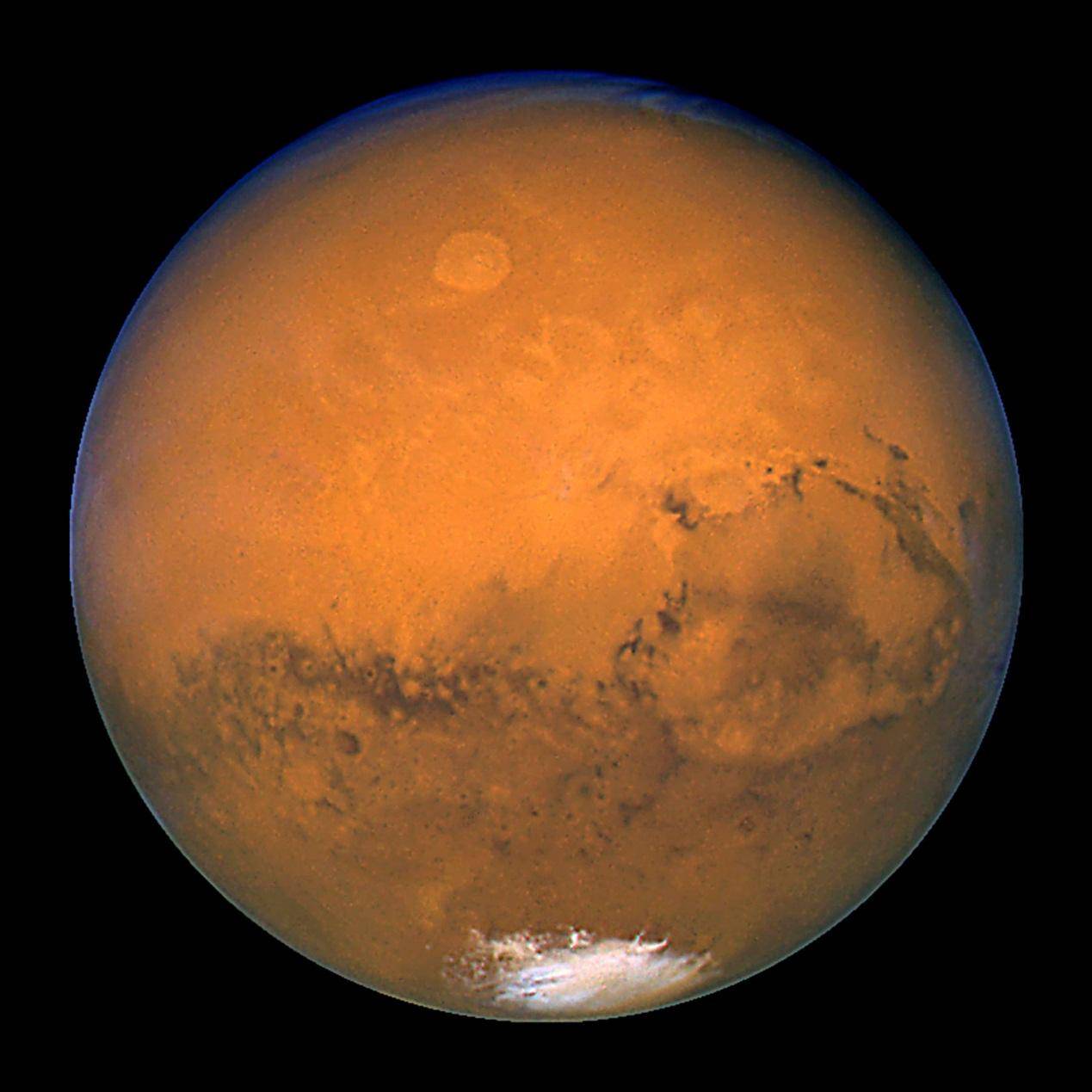 欧空局公布了火星北极"冰暴涟漪"的惊人新图像|北极|火星|冰盖_新浪