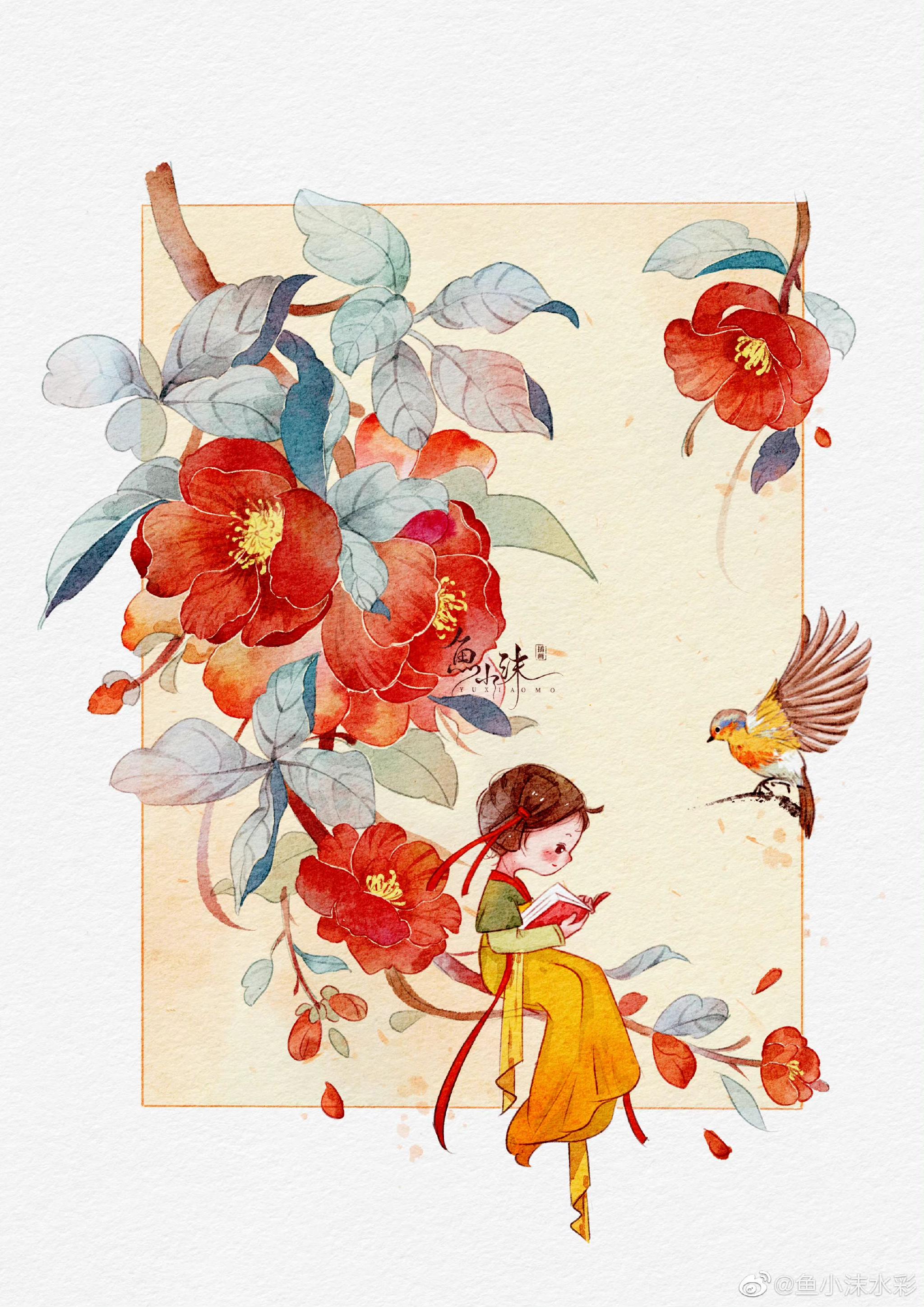 来自插画师 @鱼小沫水彩 作品