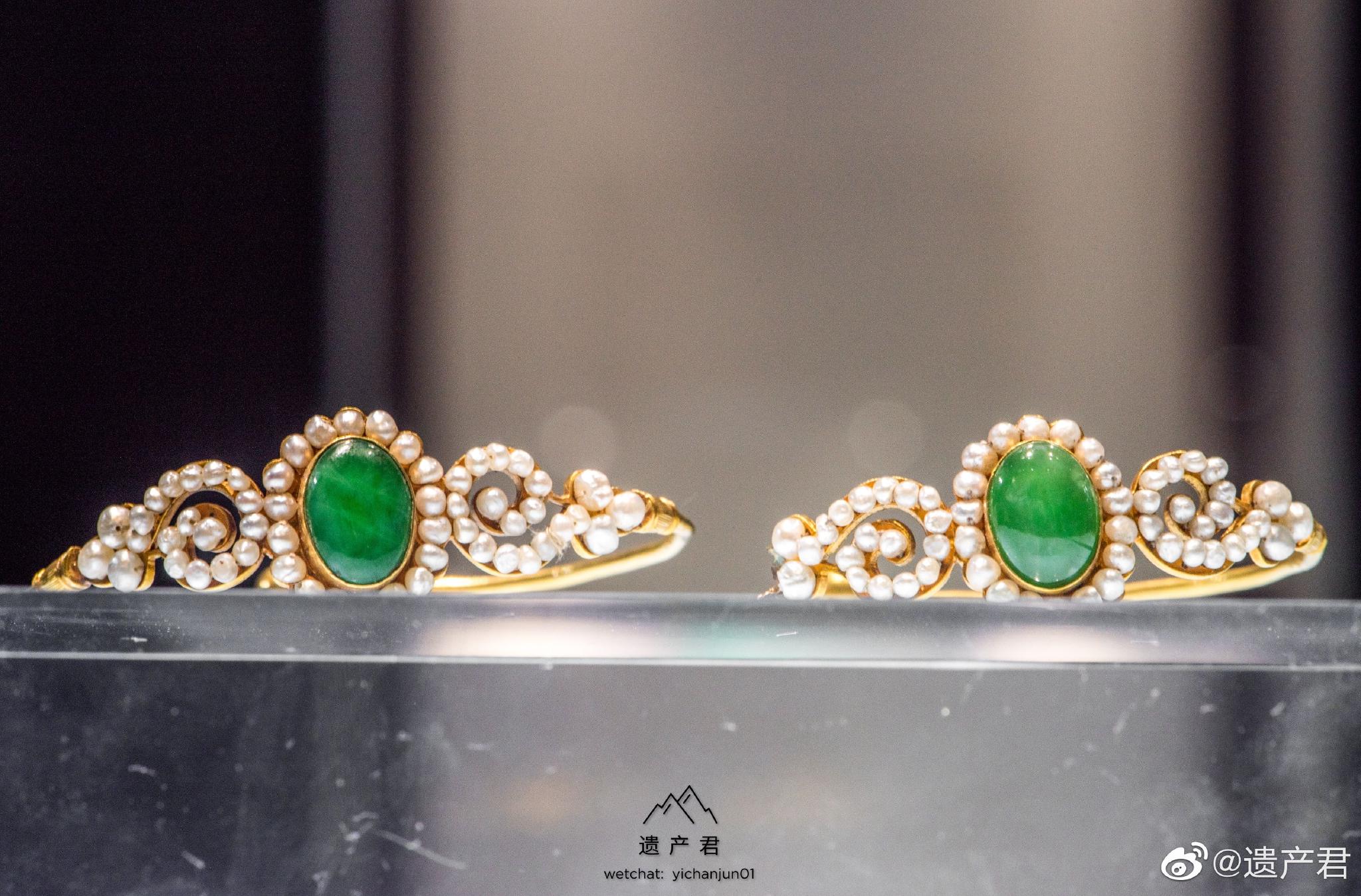济南市博物馆藏· 清代金镶翡翠手镯_高清图集_新浪网
