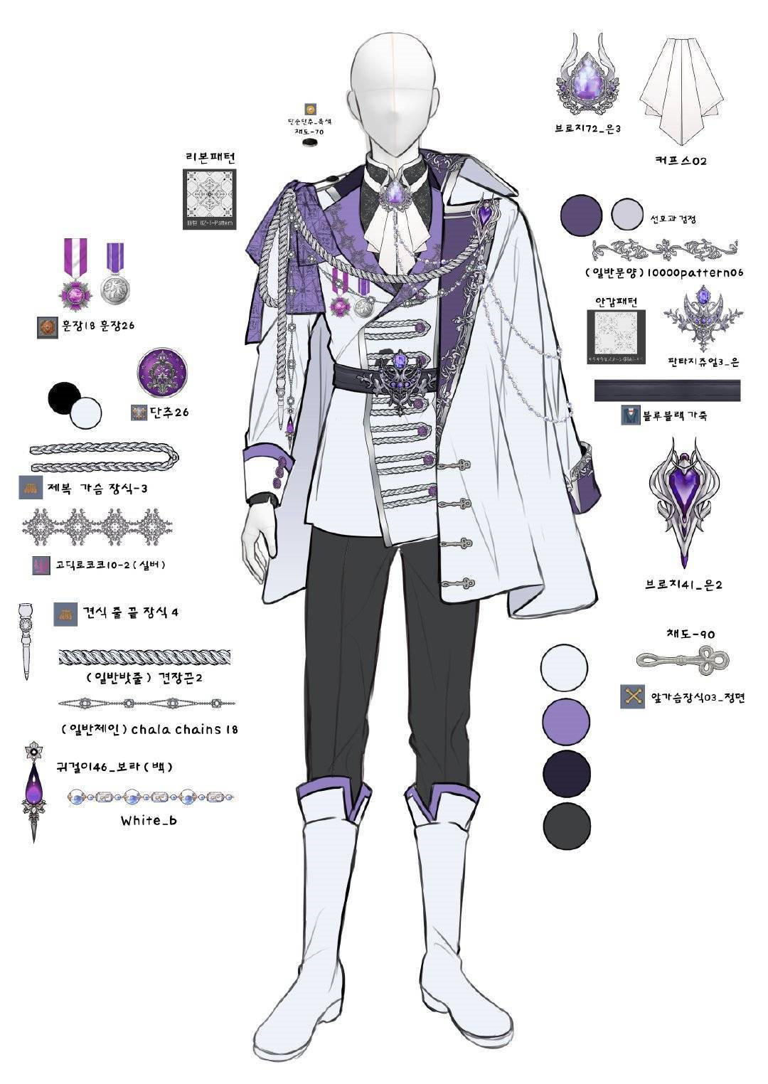 宫廷风格礼服参考素材 | Twi :haeong1105