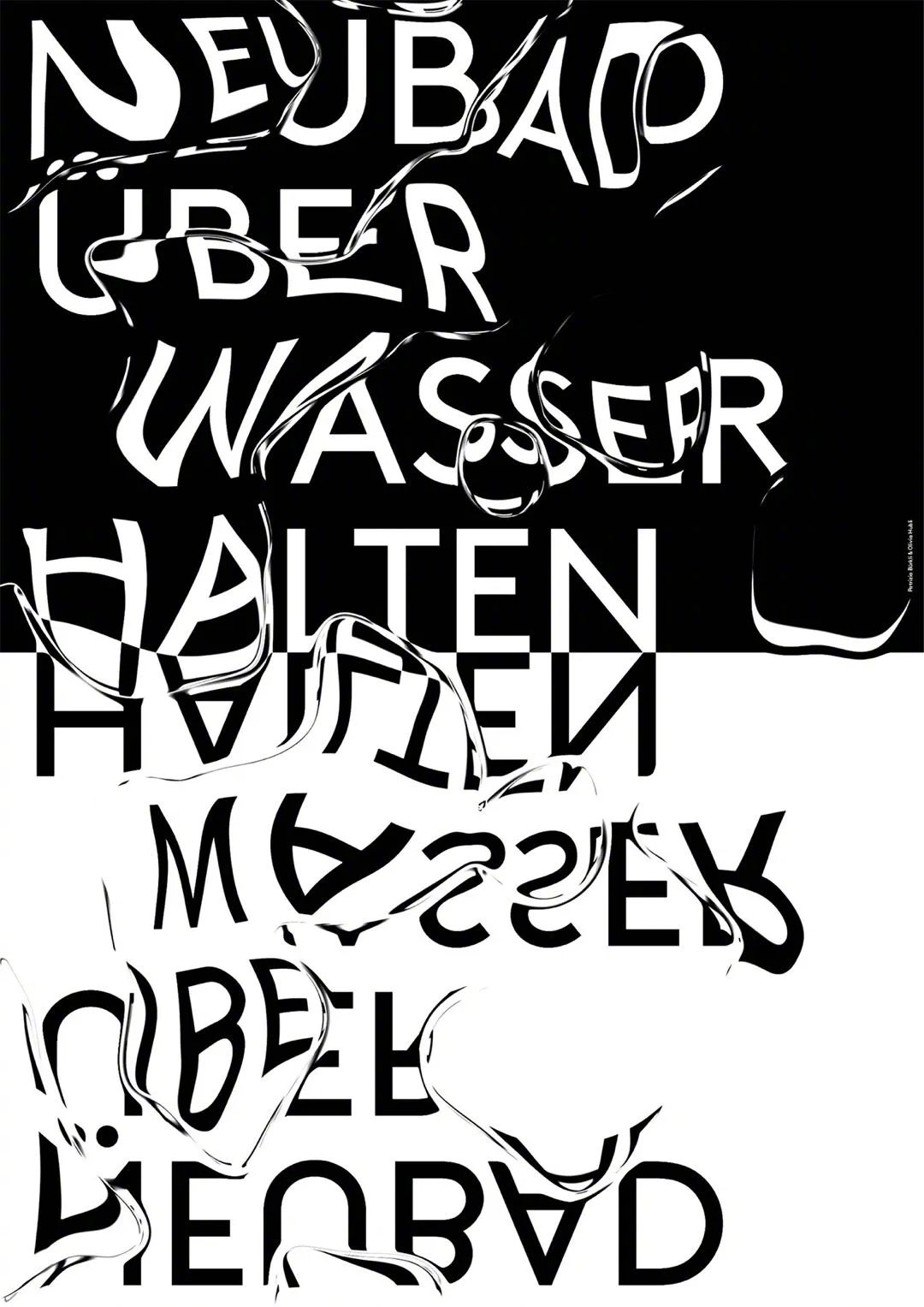 一组黑白构成字体海报版式设计参考