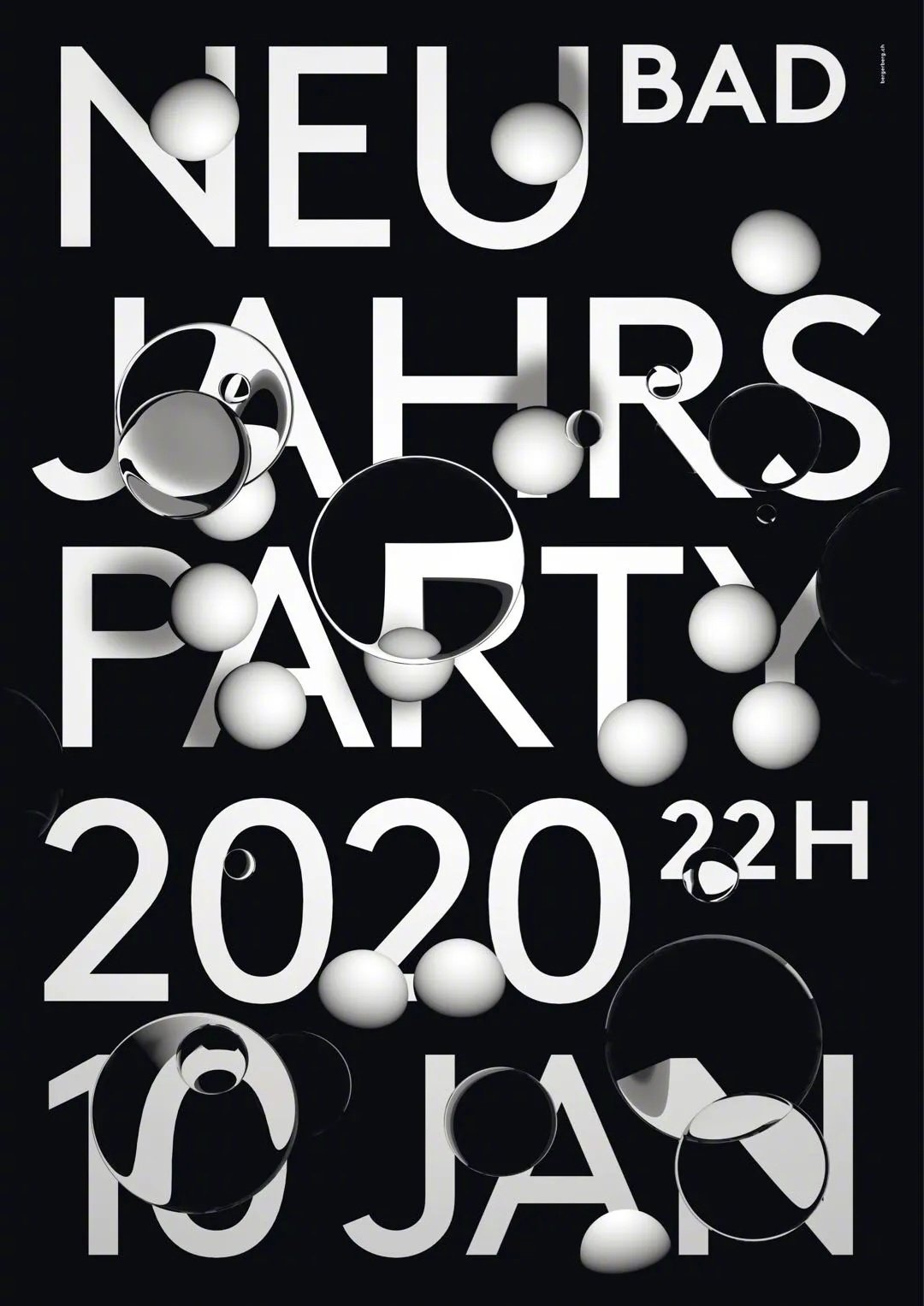 一组黑白构成字体海报版式设计参考