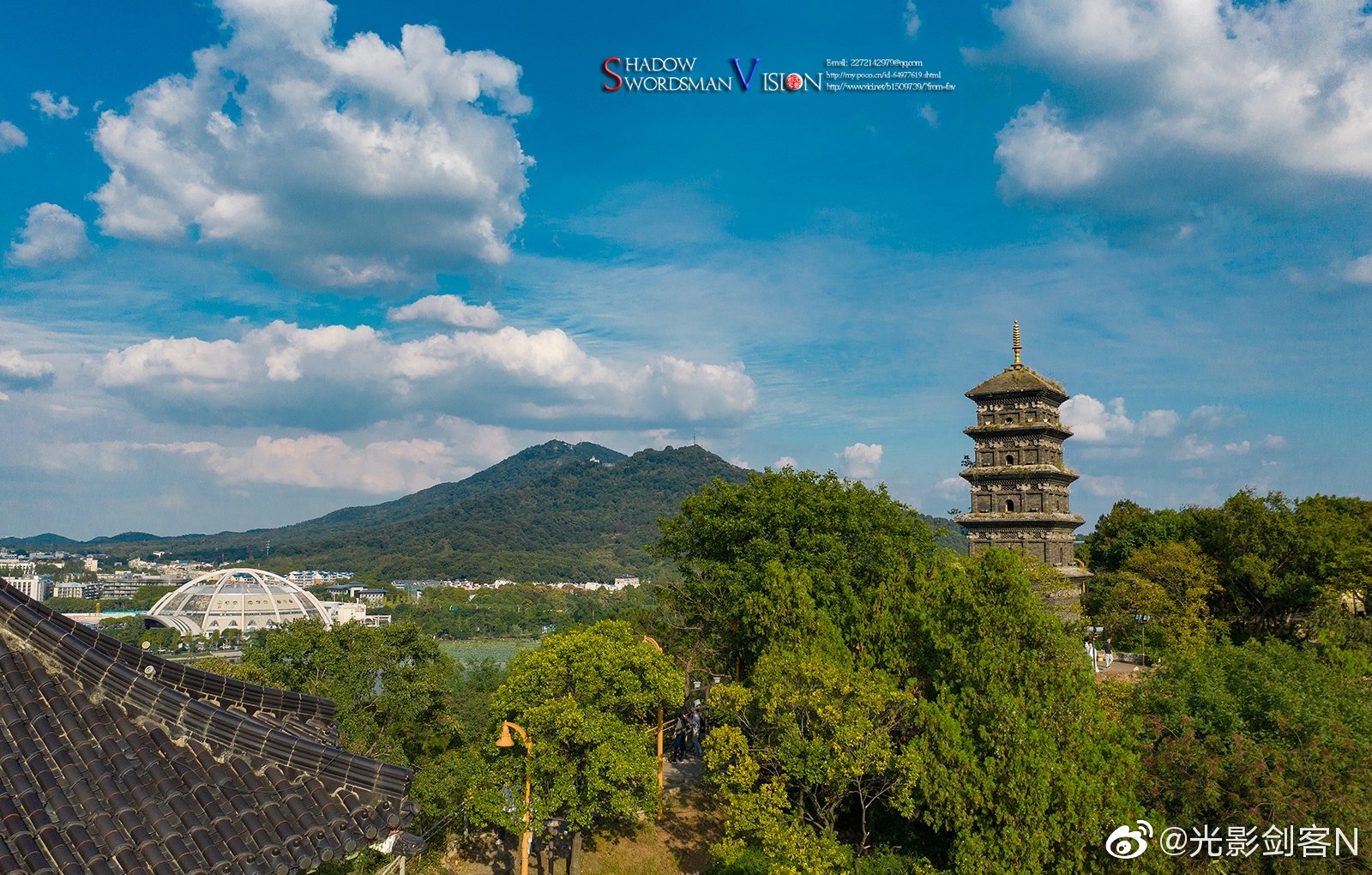 南京九华山 --玄奘寺 南京九华山又名覆舟山,山形狭长,顶呈平行