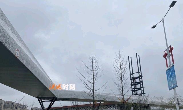 83万元!鱼尾洲公园天桥主体完工!了望塔建设中!