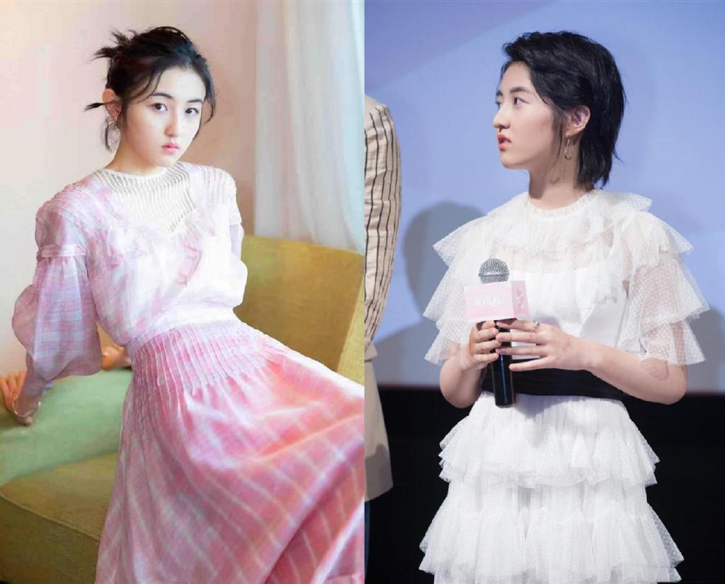 张子枫新造型，露肩衬衫配吊带裙清新甜美，却被溜肩身材拖了后腿休闲区蓝鸢梦想 - Www.slyday.coM