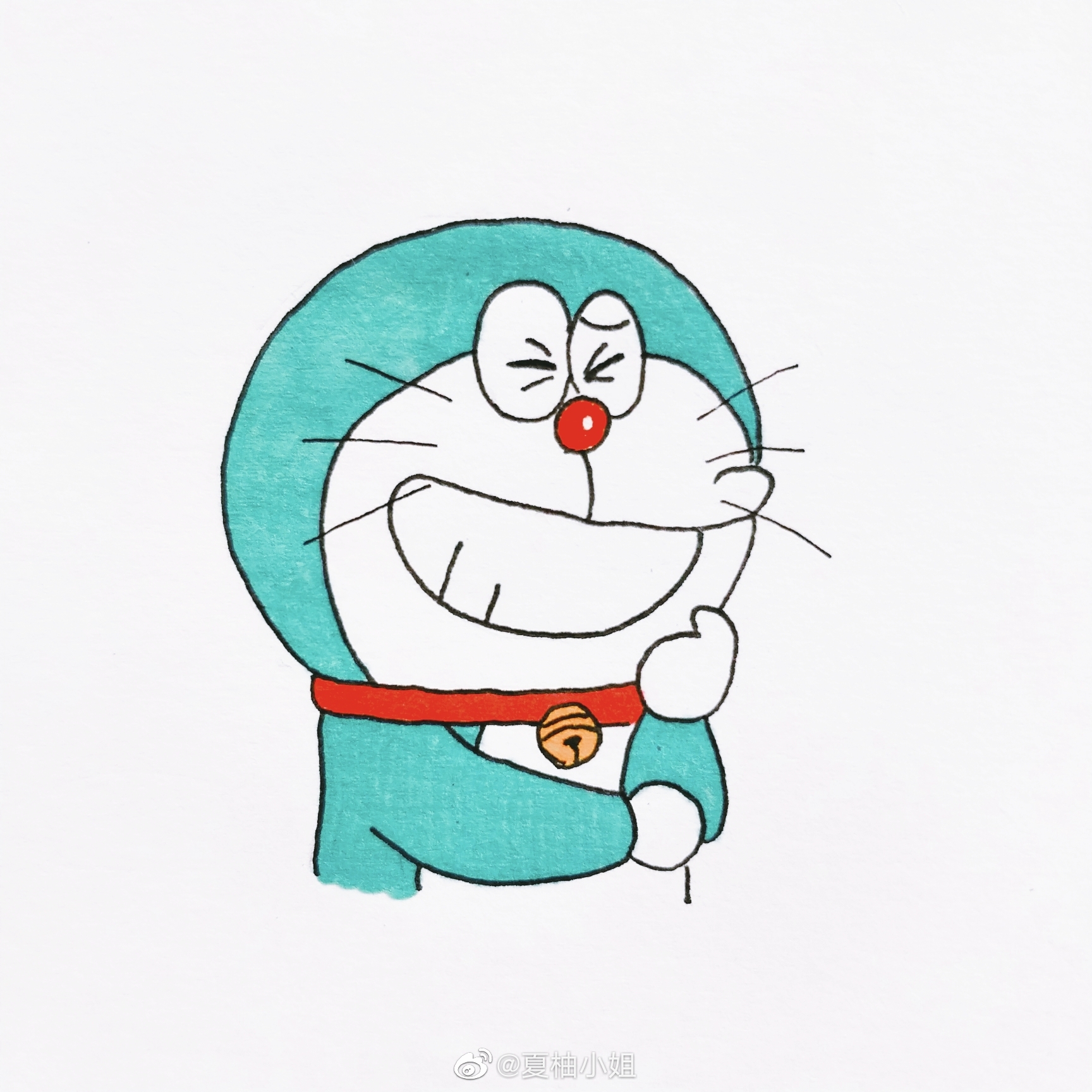 简笔画哆啦a梦表情包_高清图集_新浪网