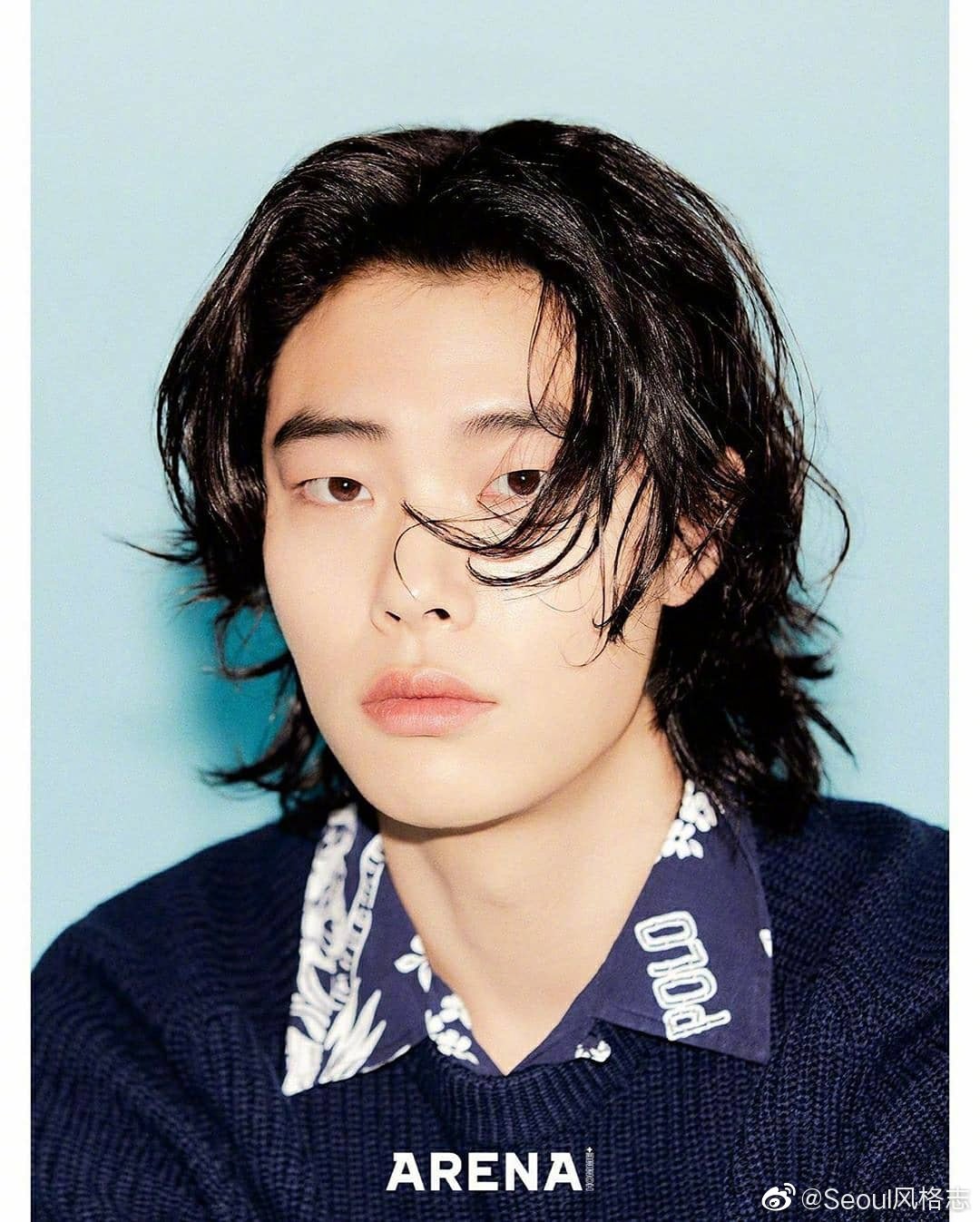 1/ 8柳俊烈拍摄杂志《arena homme 》画报 狗焕的长发新造型,是浪漫