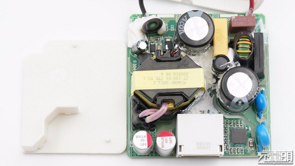 拆解报告:oppo reno4原装65w supervooc闪充充电器vca7jach